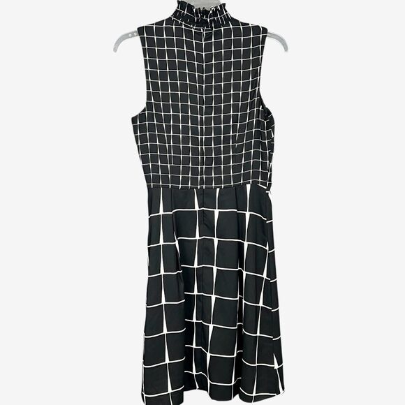 Who What Wear Black White geo print sleeveless dress XS - Picture 2 of 9